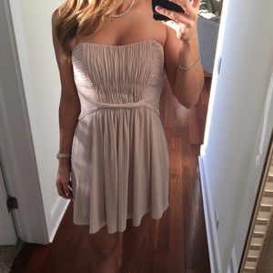 Bcbg nude beige strapless dress Sz 6